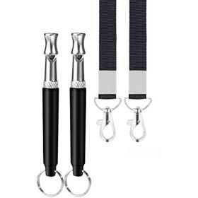 2 Pack Adjustable Ultrasonic Dog Whistles for Barking Control and Recall Training