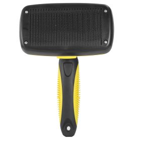 Self Cleaning Slicker Brush for Dog Grooming and Shedding Removal