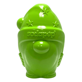 USA Made Gnome Rubber Dog Chew Toy with Floating Treat Dispenser for Heavy Chewers