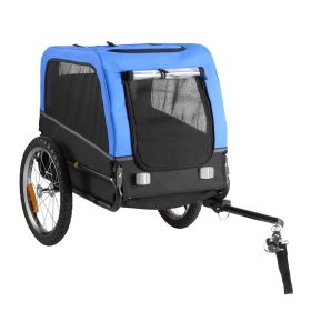Dog Bike Trailer for Small and Medium Dogs Up to 66 lbs with Folding Frame and Quick Release Wheels