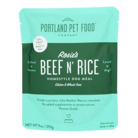 Portland Pet Food Company Homestyle Beef and Rice Dog Meal 9 oz 8 Pack