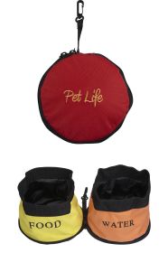 Double Food and Water Travel Bowl for Dogs