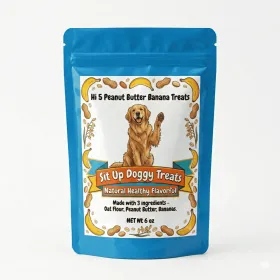 Hi 5 Peanut Butter Banana Dog Treats