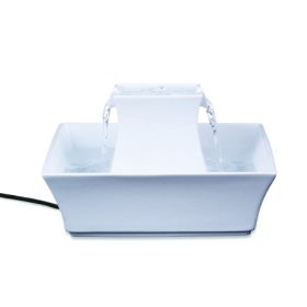 PetSafe White Pagoda Ceramic Pet Water Fountain PWW00-13907