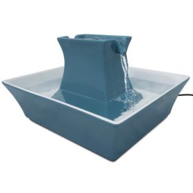 PetSafe Blue Stoneware Pagoda Pet Water Fountain PWW00-14898