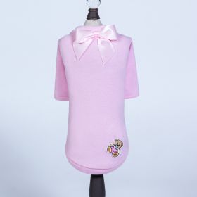 Baby Bear Dog Tee (Color: Baby Pink, size: XXS)