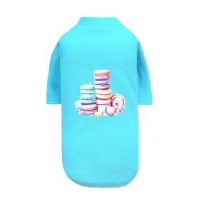 Macaroon Dog Tee (Color: Teal, size: XXS)