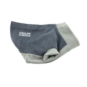 Highline Fleece Dog Coat (Color: Two Tone Gray, size: Size 14LC)