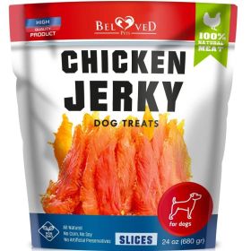 All Natural Chicken Jerky Dog Treats Grain Free High Protein 1.5 lb (Option: Beloved Pets)