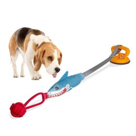 PROKEl Shark Shaped Squeaky Chew Toy with Suction Cup for Dogs (Option: Sucker sharks)