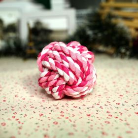 Cotton Rope Ball Dog Toy (Option: Pink)