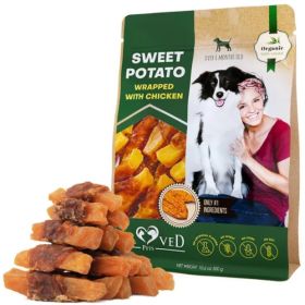 Chicken Wrapped Sweet Potato Dog Chews Grain Free Natural Treats (Option: 1pc)