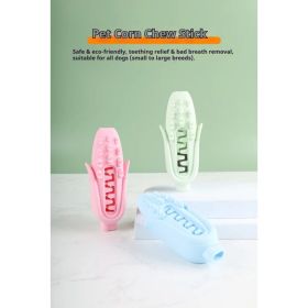 Food Grade Silicone Corn Chew Stick for Dogs Durable Teething Toy for Small to Large Breeds (Option: Pink)