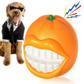 PROKEl Durable Squeaky Dog Chew Ball for Medium and Large Dogs (Option: Orange)