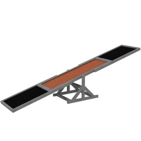 Wooden Dog Agility Seesaw for Training and Exercise 83 Inch Gray (Option: Gray-970x450x150 mm)