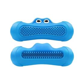 Rubber Monster Squeaky Chew Toy for Dogs and Aggressive Chewers (Option: Blue)