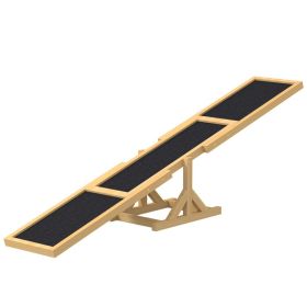 Wooden Dog Agility Seesaw for Training and Exercise Yellow (Option: Yellow-815x350x150 mm)