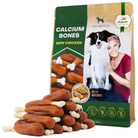 Chicken Wrapped Calcium Bones for Dogs Rawhide Free Chew Treats (Option: Beloved Pets)