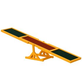 Wooden Dog Agility Seesaw for Balance Training and Outdoor Exercise (Option: Natural Wood-840x360x145 mm)