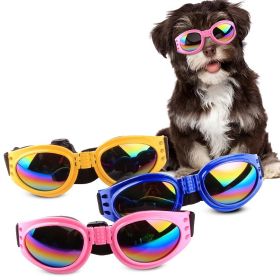 Foldable Pet Sunglasses for Dogs for Outdoor Use (Color: Blue, size: One-size)