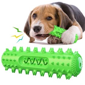 Natural Rubber Dog Toothbrush Chew Stick for Dental Cleaning and Teething (Color: Green)