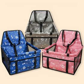 Dog Car Booster Seat with Foldable Washable Oxford Fabric Travel Carrier (Color: Pink)
