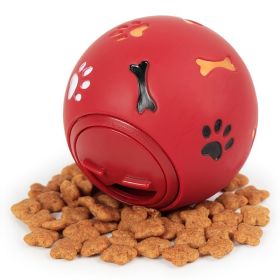 Dog Treat Dispensing Ball Toy Rubber Slow Feeder Puzzle for Dogs (Color: Blue, size: M)