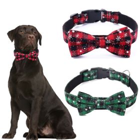 Christmas Snowflake Dog Collar for Holiday Celebrations (Color: Green, size: XS)