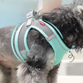Breathable No Pull Escape Resistant Harness for Dogs (Color: Sky Blue, size: S)