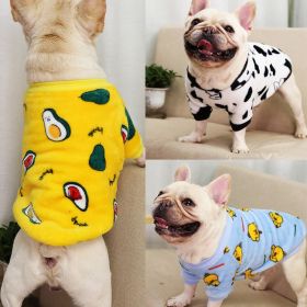 Warm Flannel Dog Coat for Small and Medium Dogs for Autumn and Winter (colour: Multiple deer heads, size: S)