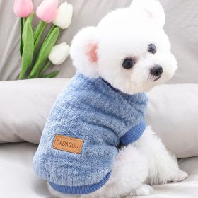 Warm Knit Dog Sweater for Small and Medium Dogs (Color: Emerald, size: L)
