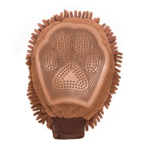 DGS Pet Products Dirty Dog Grooming Mitts 10 Inch (Color: Brown)
