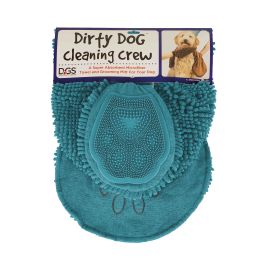 DGS Pet Products Dirty Dog Cleaning Crew Mat Brown 13 x 31 Inches (Color: Pacific Blue)