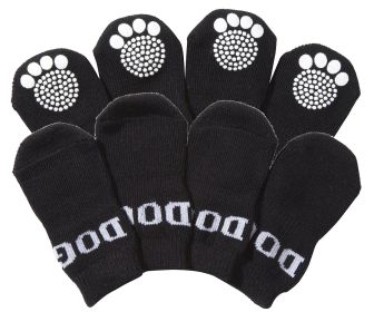 Dog Socks with Non Slip Rubber Soles (size: small)