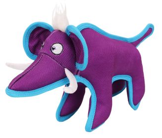 Pet Life Dura Chew Reinforced Water Resistant Plush Tug Toy for Dogs (Color: Purple)