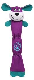 Pet Life Extra Long Dura Chew Reinforced Water Resistant Plush Tug Toy for Dogs (Color: Purple)