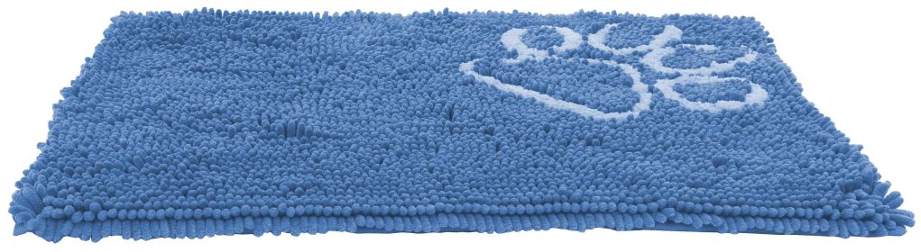 Pet Life Fuzzy Quick Drying Non Slip Washable Dog Mat (Color: Blue)
