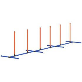 Adjustable Dog Agility Poles with Carry Bag (Option: Orange-770x160x150 mm)