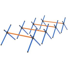 Dog Agility Training Set with Adjustable Jump Bars and Carry Bag (Option: Orange-900x150x150 mm)