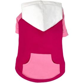 Color Block Dog Hoodie for Comfortable Everyday Wear (Color: Pink on Pink, size: small)