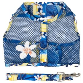 Cool Mesh Dog Harness and Leash Set (Color: Catching Waves, size: small)