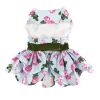 Pink Rose Dog Harness Dress with Matching Leash