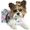 Pink Rose Dog Harness Dress with Matching Leash
