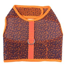 Active Mesh Dog Harness and Leash Set (Color: Orange & Blue, size: medium)