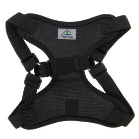 Doggie Design Wrap and Snap Choke Free Dog Harness (Color: Black, size: medium)