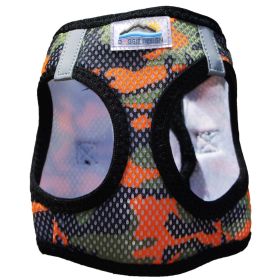 American River Choke Free Dog Harness Camouflage Collection (Color: Orange Camo, size: small)