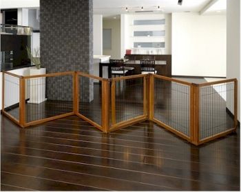 6 Panel Convertible Pet Gate for Dogs and Puppies (Color: Autumn Matte)