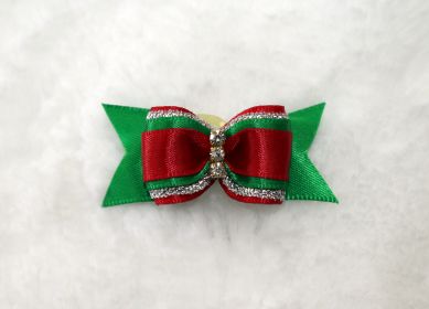 Christmas Dog Bow (Color: Red & Green)