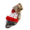 Cotton Knit Dog Dress with Cherry Print and Shoulder Ties