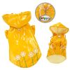 Polka Dot and Daisy Dog Raincoat with Cotton Lining